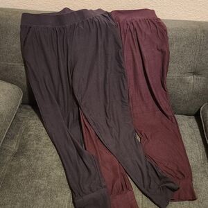Maurices Black and Burgundy Track Pants